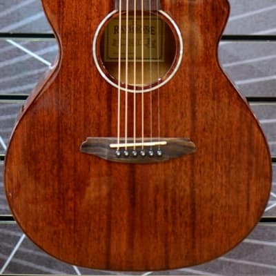 Rathbone No.1 Baby Concert Natural Travel Acoustic Guitar & Case image 6