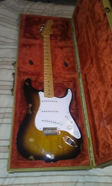 1954 Fender  Stratocaster Reissue  2014 Two Color Sunburst image 1