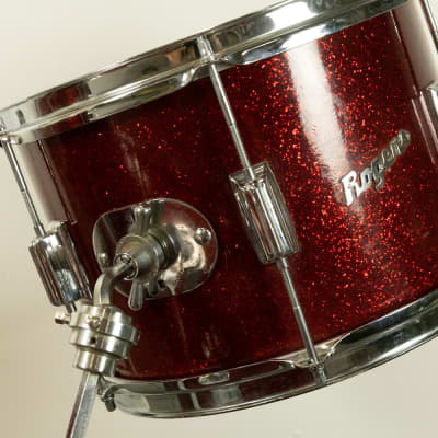 1960s Rogers Tower Sparkling Red Pearl Drum Set image 7