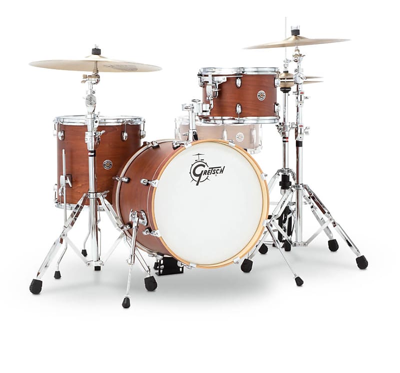 Gretsch Drums Catalina Club 3 Piece Drum Shell Pack, Satin Walnut Glaze image 1