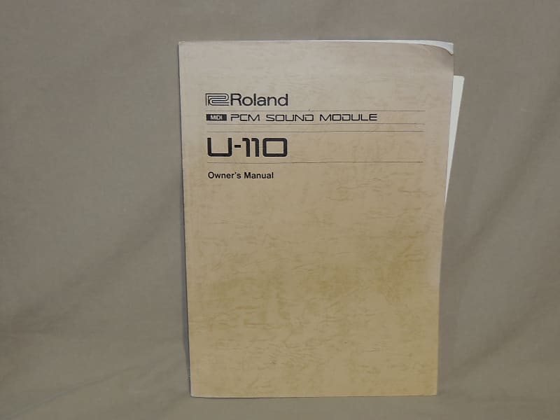 Roland U-110 Owner's Manual [Three Wave Music] image 1