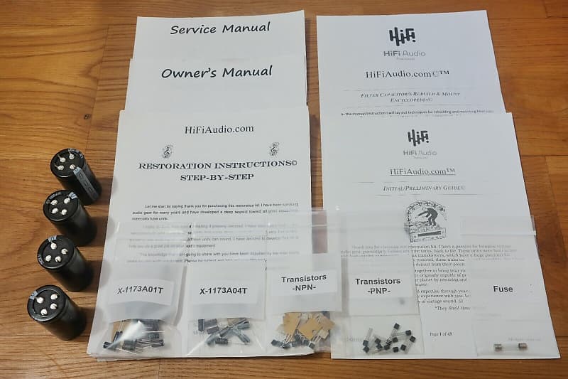 Rotel RA-980 BX restoration kit filter capacitor repair rebuild fix  			