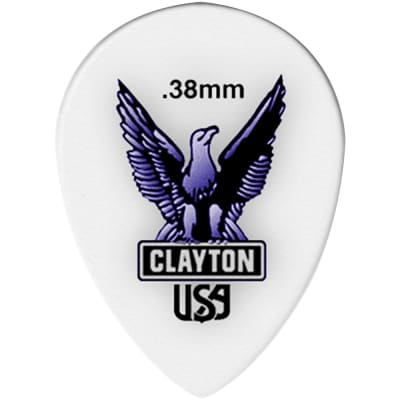 Clayton Acetal Small Teardrop Guitar Picks .38 mm 1 Dozen for sale