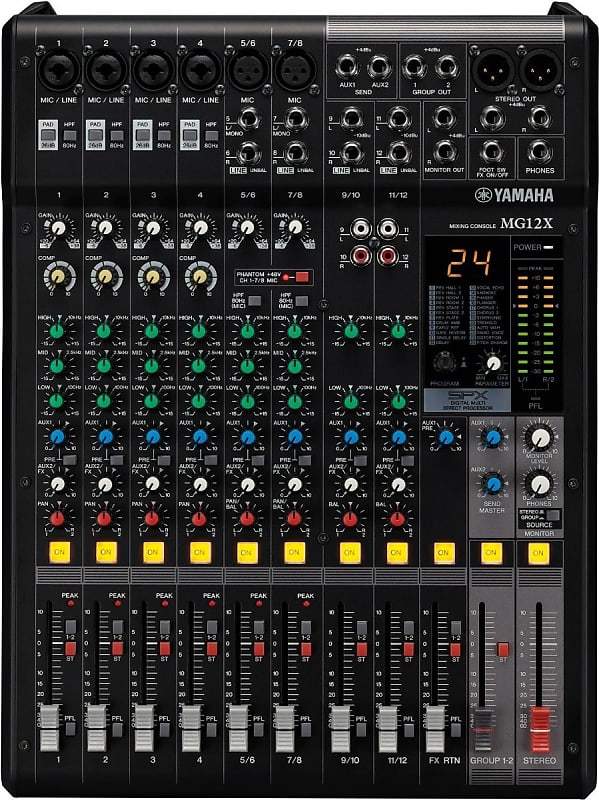 Yamaha MG12X CV 12 CHANNEL MIXER WITH SPX EFFECTS image 1