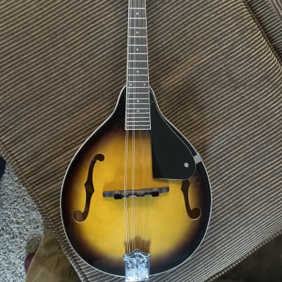 Donner Mahogany Sunburst Mandolin A Style Acoustic with Gig Bag,pick,strings,cloth image 1