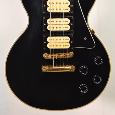 Gibson Les Paul Custom 3 Pickup Black Beauty w/ OHSC – Used 1987 - Black image 2