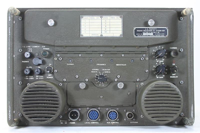 Collins Radio Company US Army R-278B/GR Airport Radio Receiver  			