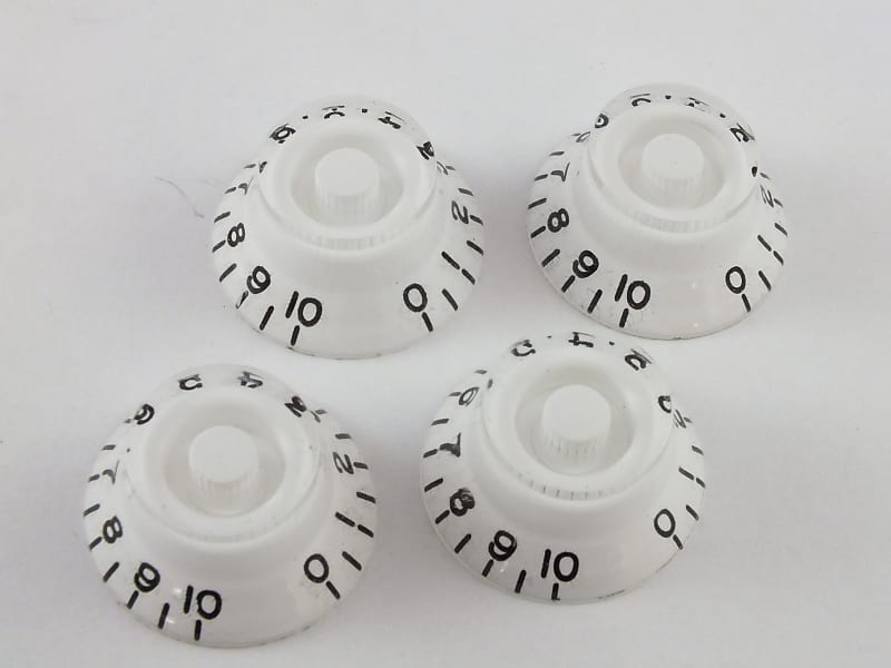 White Top Hat Bell Knobs fits USA Gibson guitars with 24 | Reverb