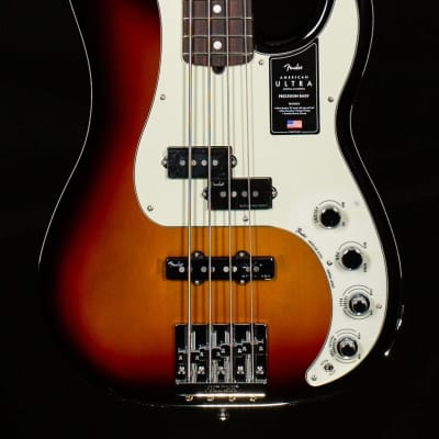 Fender American Ultra Precision Bass Ultraburst Bass Guitar-US210092467-9.47 lbs image 3
