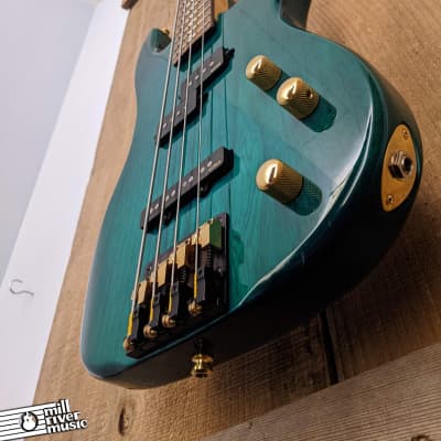 Valley Arts USA California Pro Electric Bass Translucent Green 1990s w/ HSC image 11
