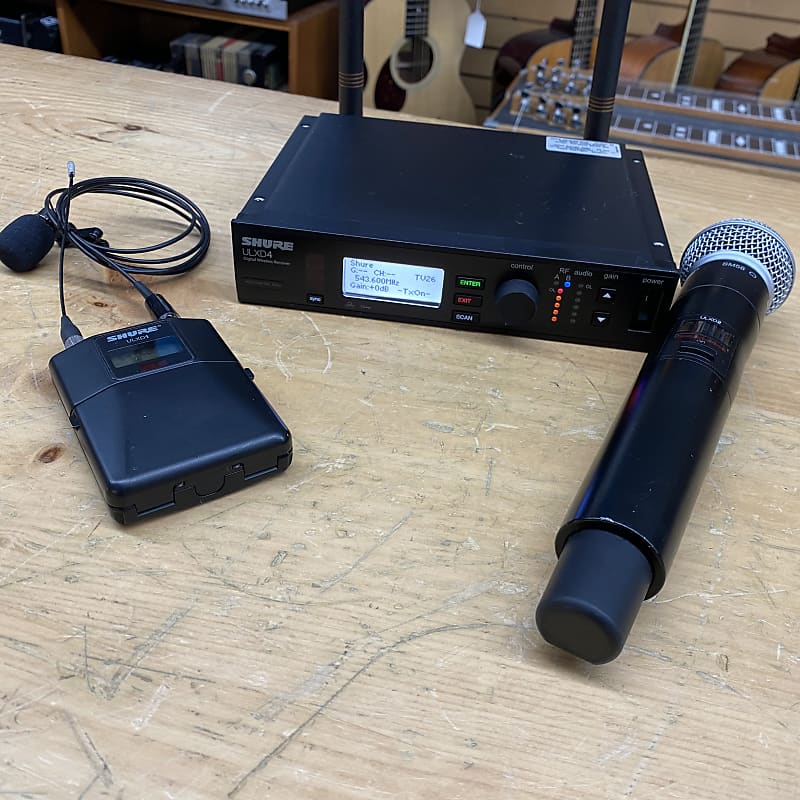 Shure ULXD4 Wireless Receiver w/ ULXD1 Body Pack and ULXD2 | Reverb