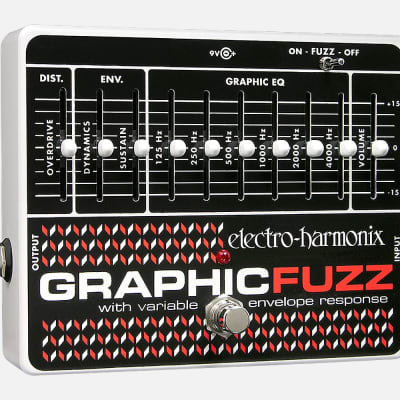 Electro-Harmonix Graphic Fuzz Pedal - EQ Pedal, filter, fuzz/distortion , dynamic control w/Power image 1
