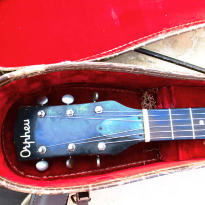 Orpheum Electric Guitar Franz P90 Pickups with original Alligator Case image 3