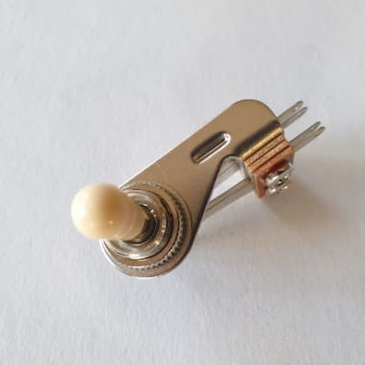 Jazzmaster guitar right angle 3 way toggle switch chrome with cream/Ivory  tip new image 1