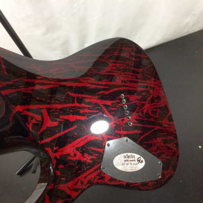 Schecter C-1 Silver Mountain Electric Guitar, Blood Moon image 7