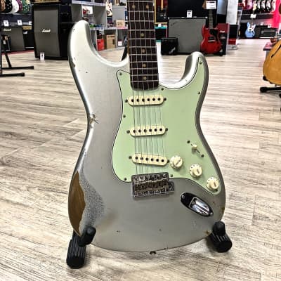 Fender Custom Shop Stratocaster 59 reverse Relic AIS ov SIS 2020 Relic Aged Inca Silver over Silver image 7
