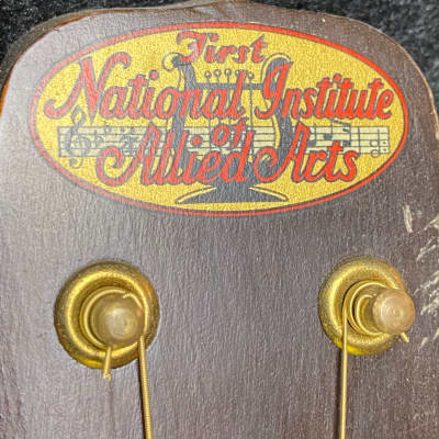 Vintage 30s 1st National Institute Allied Arts Lap Acoustic w/ Geib Soft Shell Martin Gibson case image 2