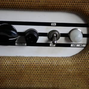 1956 Valco Eddie Alkire Eharp Signature Tube Amp Tweed/Blue/White Dual 6x9 Speakers RARE Supro Tone image 8