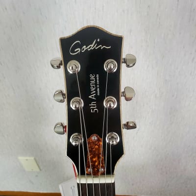 Godin 5th Avenue CW Kingpin II P90 Hollow Body Electric Guitar SF-Cognac Burst image 3