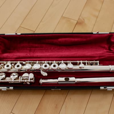 Yamaha flute 481 II, Solid .925 silver flute, open hole, in-line G