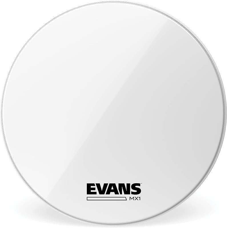 2 Evans MX1 White Marching Bass Drum Heads, 26 Inch...NEW! image 1