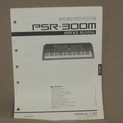 Yamaha Portatone PSR-300M Service Manual [Three Wave Music]