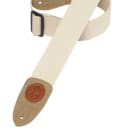Levys MSSC8  2-inch Cottom Guitar Strap with Suede Ends - Natural