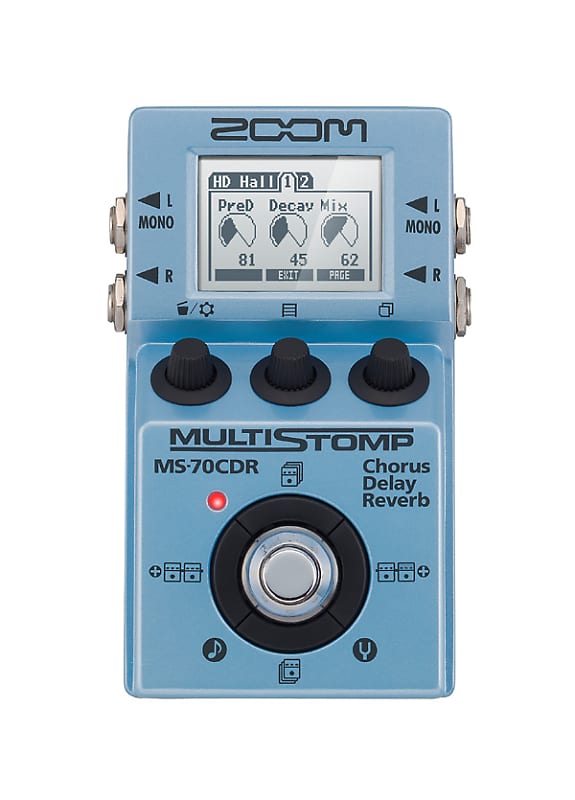 Zoom MS-70CDR Multi-Effects Multistomp Guitar Pedal with Chorus, Delay and Reverb image 1
