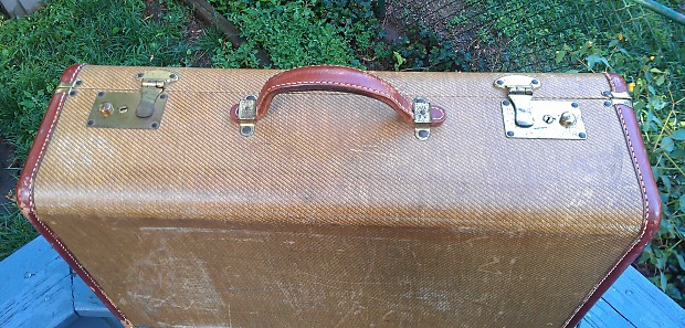 Tweed suitcase on sale