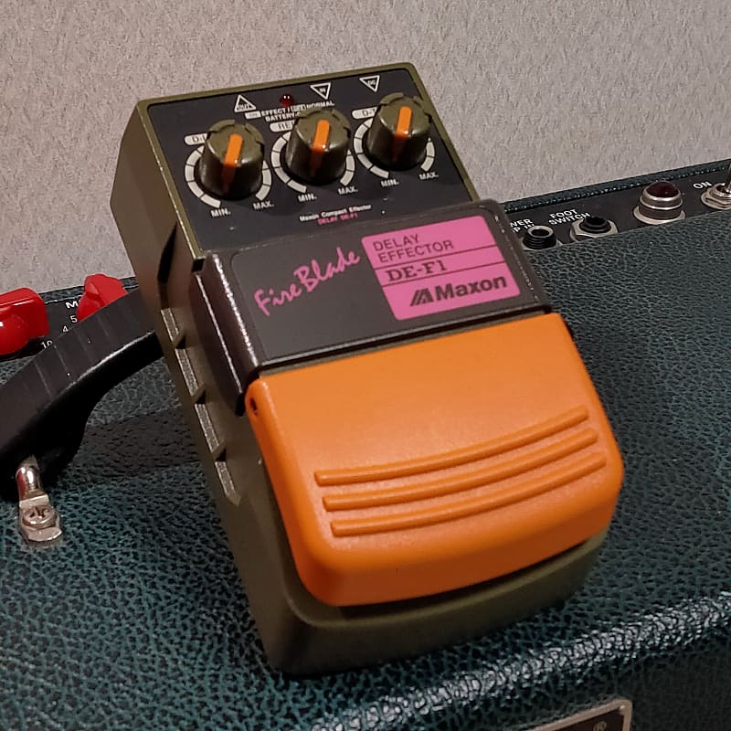 Maxon DE-F1  Delay Effector Fire Blade 1995 First Year【MIJ / Made in Japan】Guitar Bass Effects Pedal image 1