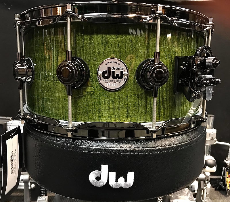 DW Exotic Curly Maple 6.5 x 14 Snare 2020 Emerald Green | Reverb