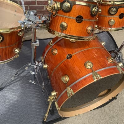DW 25th anniversary 5 pc drum set USA collectors AUTOGRAPHED rare EXCELLENT 22 10 12 14 16 1998 image 3