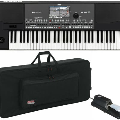 Korg Pa600 61-key Arranger Keyboard + Gator GK-61 Foam Lightweight Case + KSP100