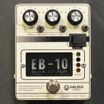 Walrus Audio EB-10 Preamp //EQ // Boost Cream for sale