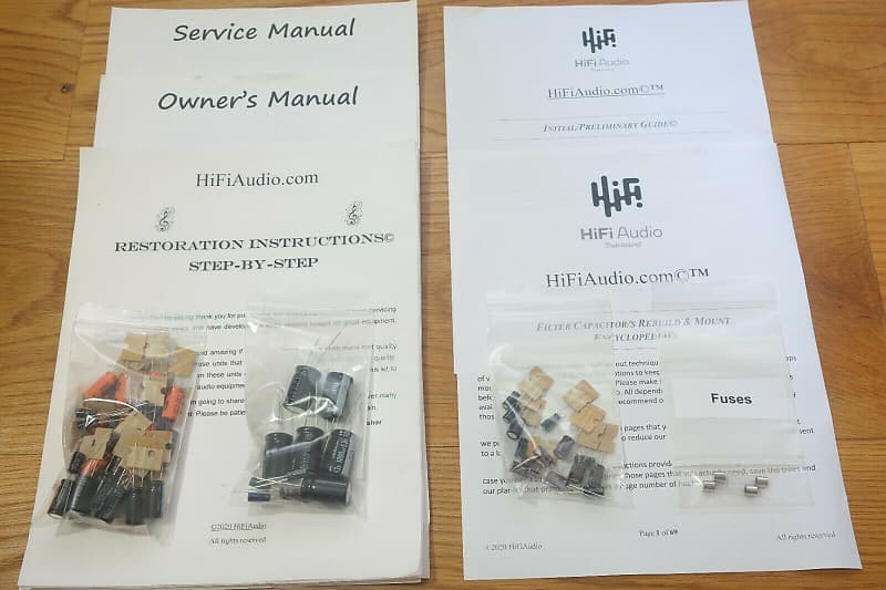 Marantz SC-8 restoration kit filter capacitor repair rebuild fix  			