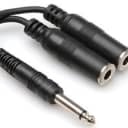 Hosa YPP-111 Y Cable 1/4 in TS to Dual 1/4 in TSF