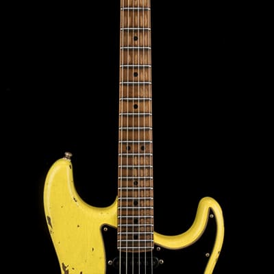 Fender Custom Shop Empire 67 Super Stratocaster Heavy Relic - Graffiti Yellow over Black #12017 image 5