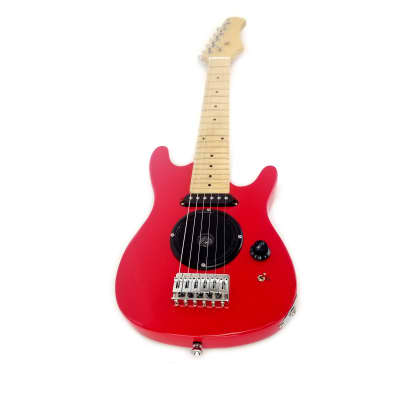 Zenison Kids 30" Electric Guitar Youth Combo 5W Amp Gig Bag Solid Body Gloss RED image 4