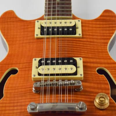 Dean Boca 12-String Electric Guitar - Trans Amber Burst image 3
