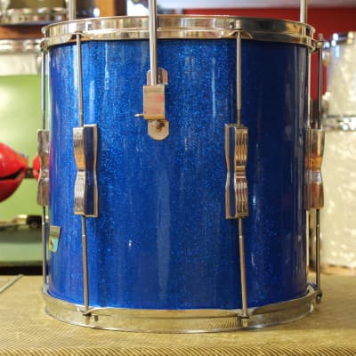 1969 Ludwig Club Date in Blue Sparkle 14x20 14x14 8x12 image 10