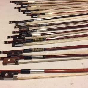 Assorted violin bows for repair, lot of more than 25 bows image 2