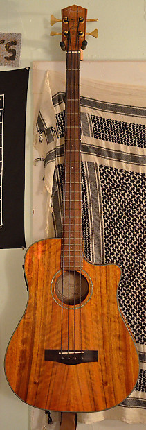 Fender VB-NAT Victor Bailey Sign. Acoustic Electric Bass Guitar W/Hardshell  Case