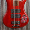 Warwick Rockbass Corvette $$ Double Buck Burgundy 5 String Bass & Bag #9918