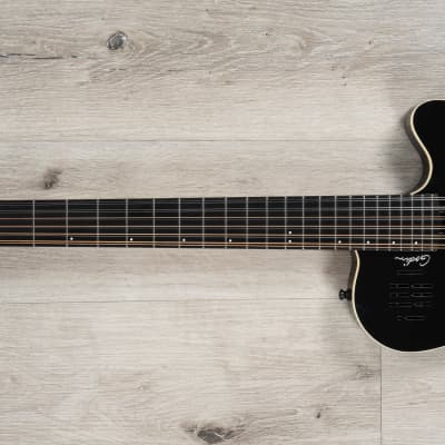 Godin 048588 A12 Black HG 12-String Guitar, Solid Cedar Top, Gloss Black Finish image 6