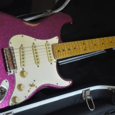 American Fender Stratocaster Relic Custom Purple Sparkle image 19