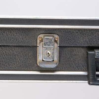 Vintage 70’s Bass Guitar Case w/ Black Tolex, Plush Yellow Interior image 5