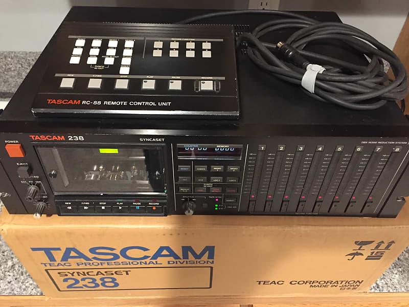 AS IS Tascam 238 Syncaset 8 Track Tape Recorder with Remote AS IS Tascam 238 Syncaset 8 Track Tape Recorder with Remote