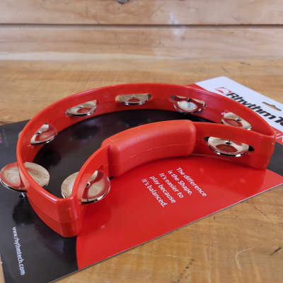 Rhythm Tech Solo Tambourine - Red with Nickel Jingles image 3