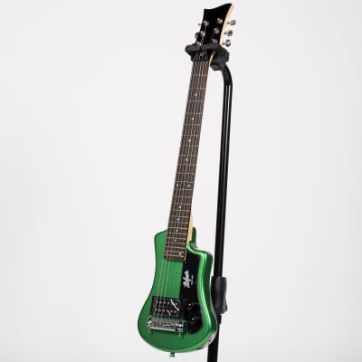 Hofner Shorty Electric Guitar - Metallic Dark Green image 3