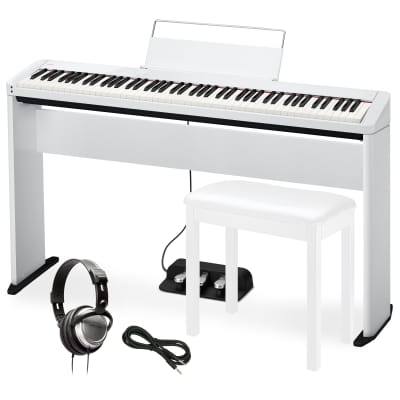 Casio Privia PX-S1100 Digital Piano - White COMPLETE HOME BUNDLE